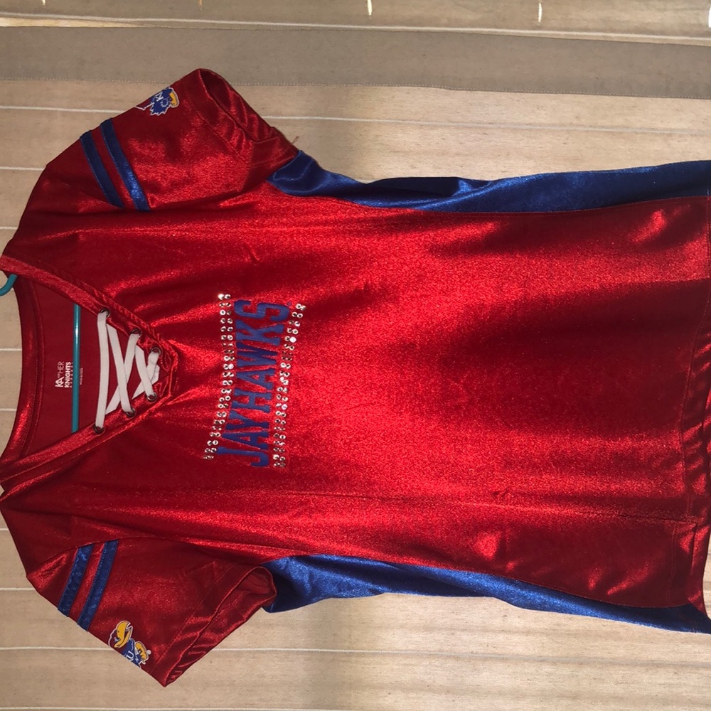 Women's Kansas Jayhawks KU Tee Jersey Red Large